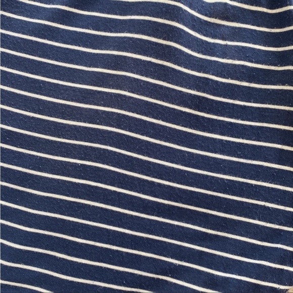 Gap Maxi Dress Body Ruching Navy Stripe Medium Petite - Picture 6 of 7